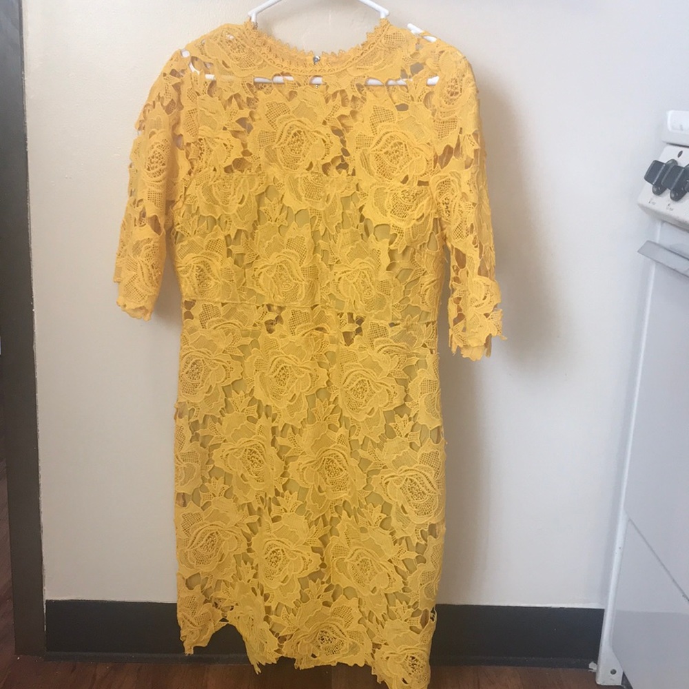 Lulus- A Fine Romance Lace Sheath Dress